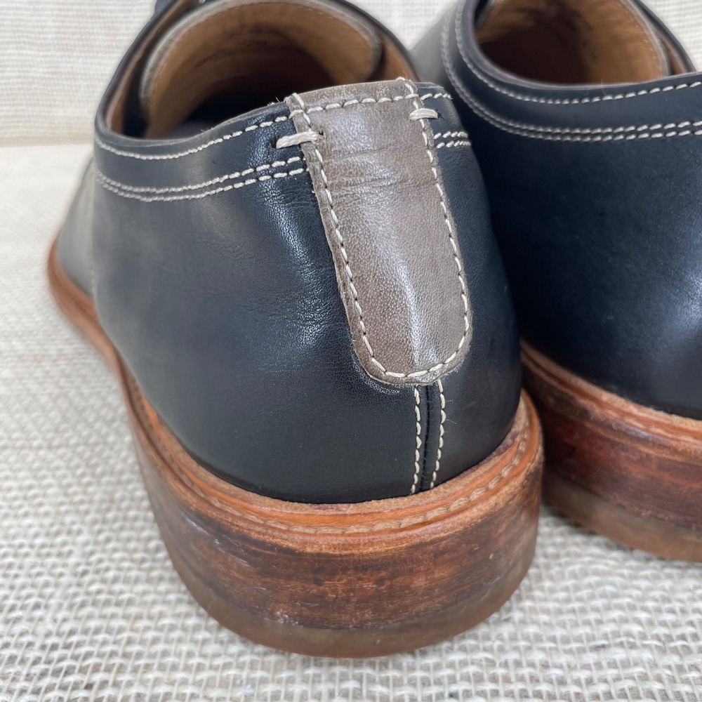 Johnston & Murphy Navy Sheepskin‎ Leather Cap Toe Oxford Shoes Mens 12M 20-9511 - Picture 8 of 10